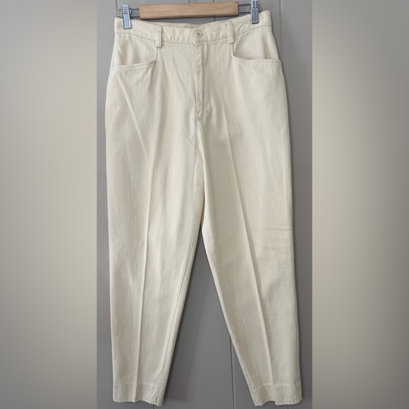 Calvin Klein VTG 80’s High Rise Made in US Cream Denim Jeans High Waist 27in - Picture 1 of 10
